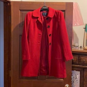Banana Republic Red Wool Coat S